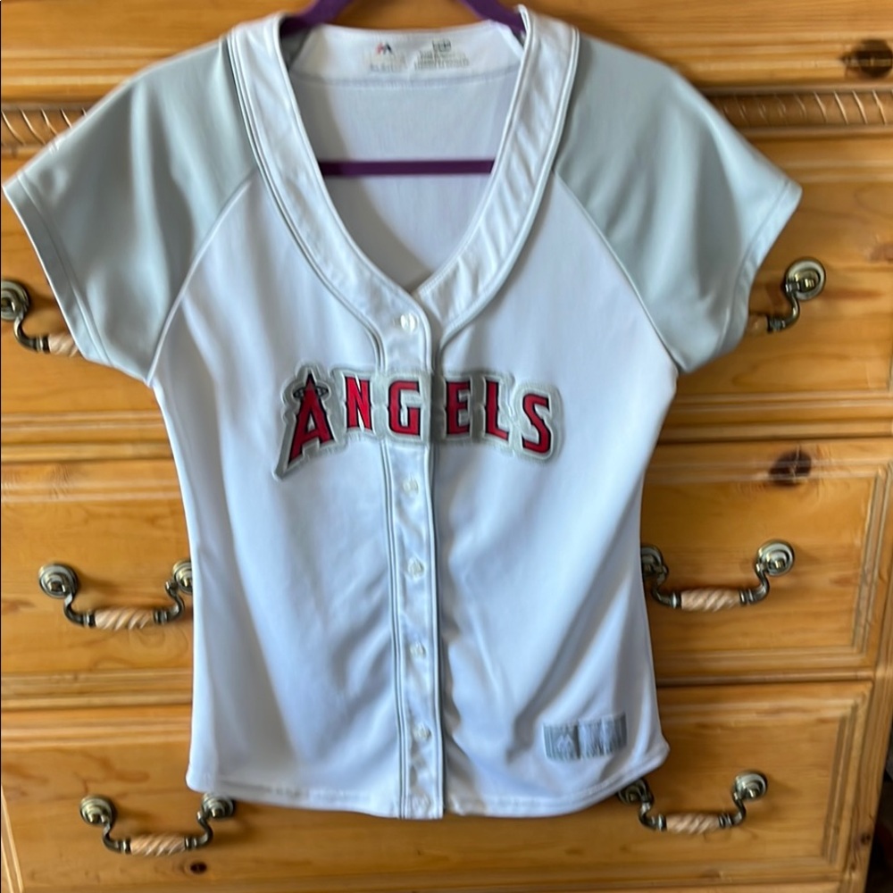 White Angels Baseball Jersey Sz Medium